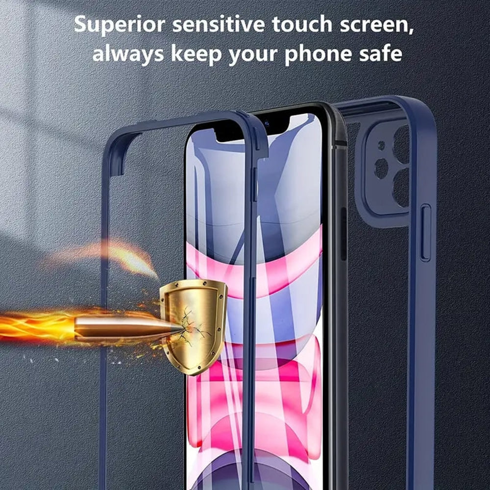 Techsuit – ColorVerse 360 Series obostrana zaštitna maska za iPhone 13 – crna