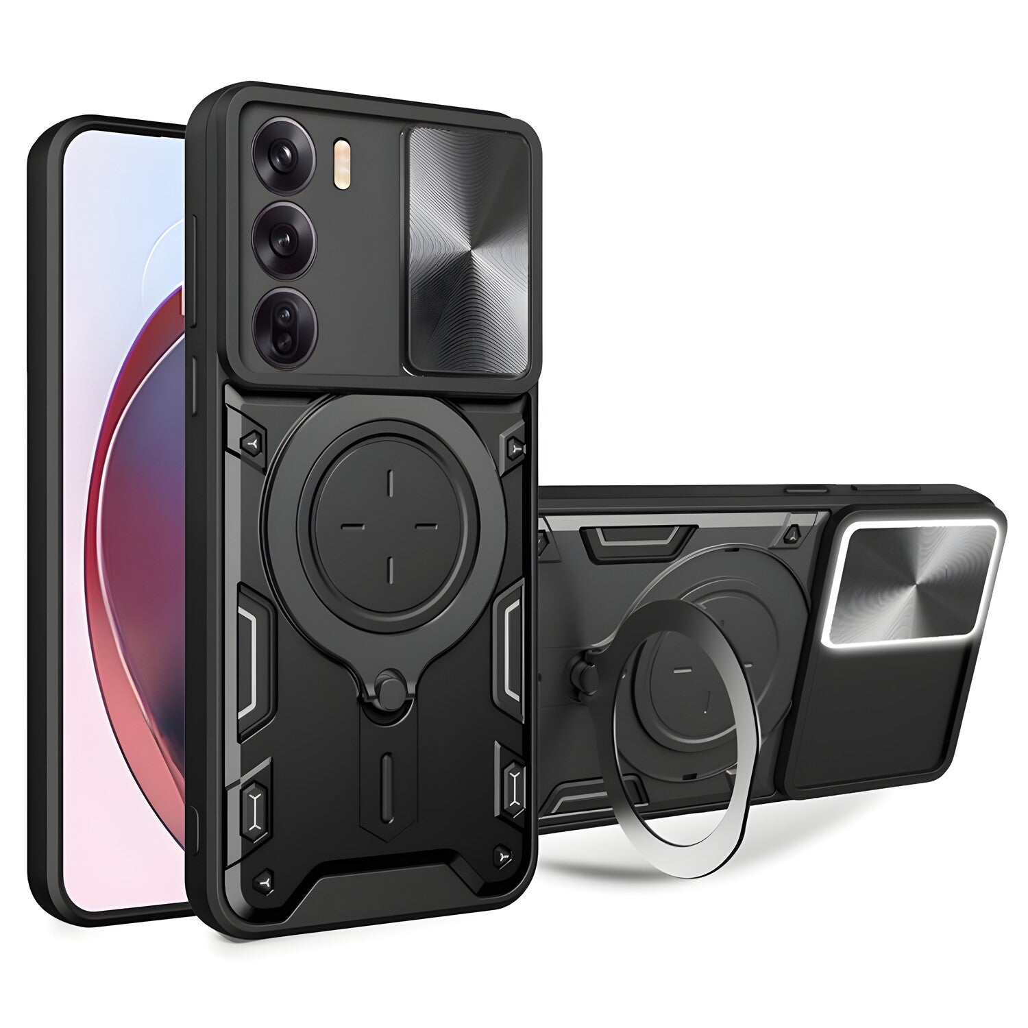 Techsuit zaštitna maska CamGuard za Oppo Reno12 Pro - Crna KP33198