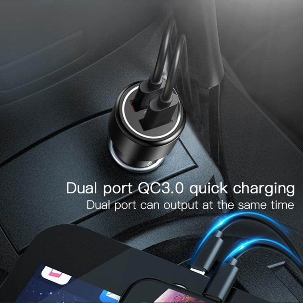 Yesido - Auto punjač (Y43) - 2xUSB QC 3.0 36W - crni