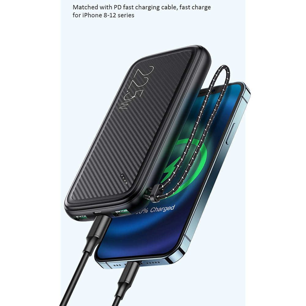 USAMS - Power Bank PB56 (US-CD151) - Dual USB, Quick Charge 3.0, PD 3.0, 10000mAh - crna