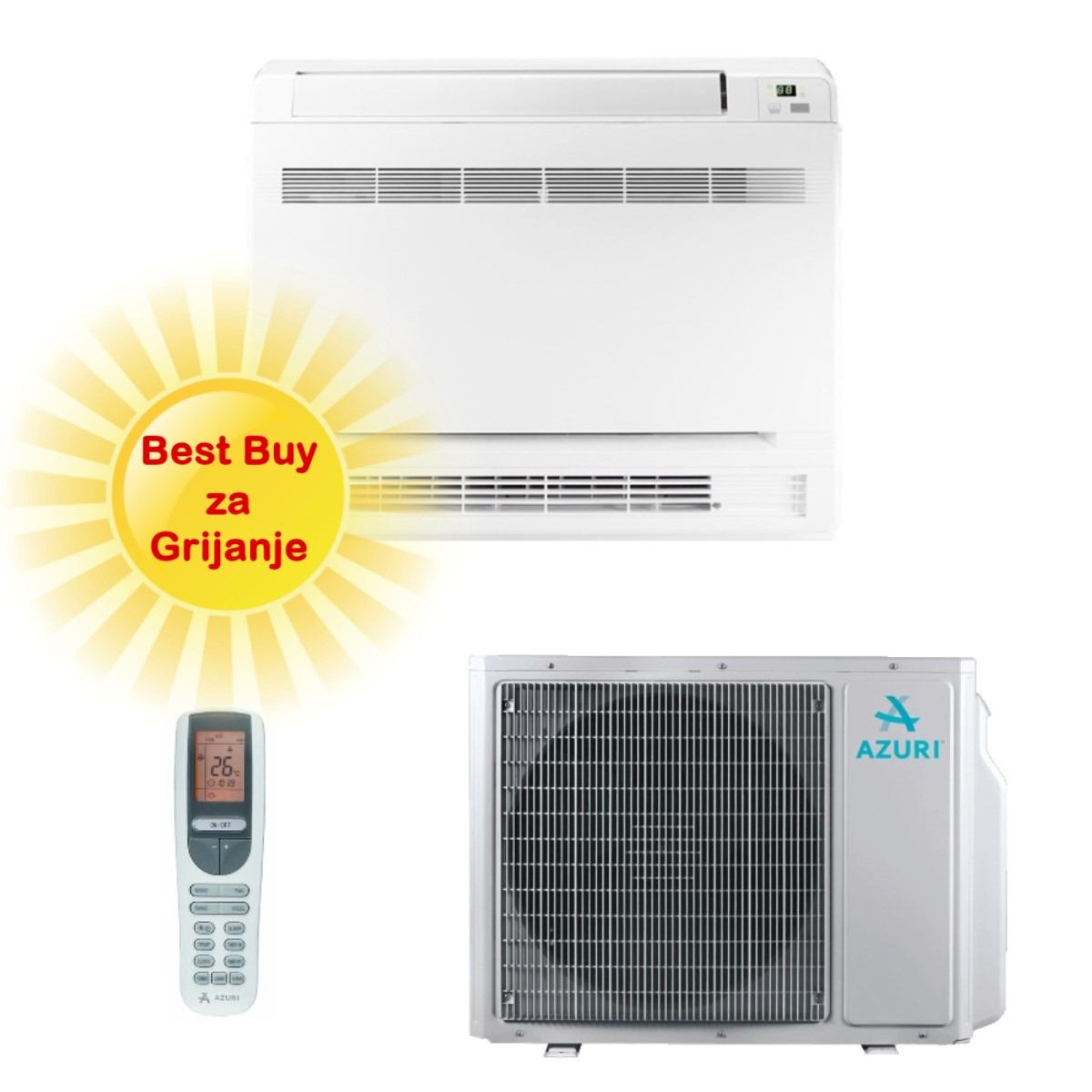 AZURI KLIMA UREĐAJ 5,2kW AZI-FO50VD - podna, za prostor do 50m2, A++ energetska klasa, Wi-Fi
