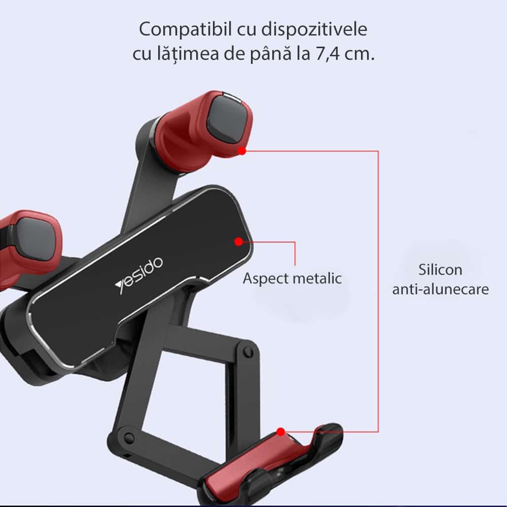 Yesido - Auto držač (C90) s Gravity Gripom za instrument ploču - crni