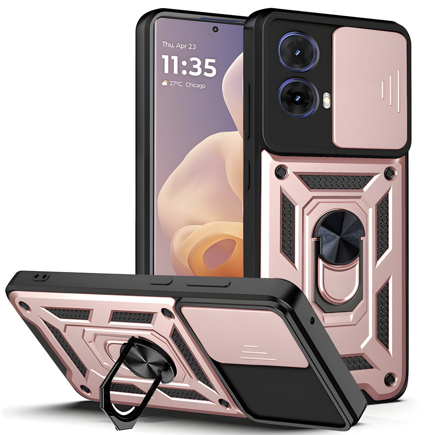 Futrola Hybrid Armor Kickstand za Motorola Moto G85 - Roza KP33180