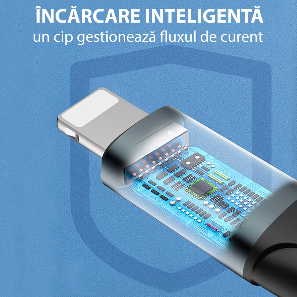 Yesido - Podatkovni kabel (CA-62) - USB na Lightning, 2,4 A, 1,2 m - crni