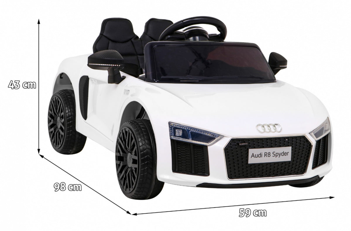 Licencirani auto na akumulator Audi R8 - bijeli