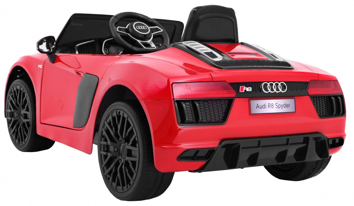 Licencirani auto na akumulator Audi R8 Spyder RS - crveni/lakirani