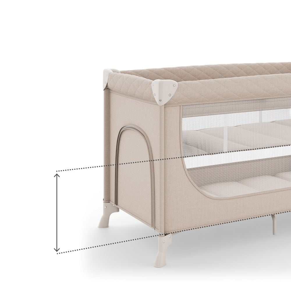 Kinderkraft Putni krevetić LEODY UP, Beige s dodacima