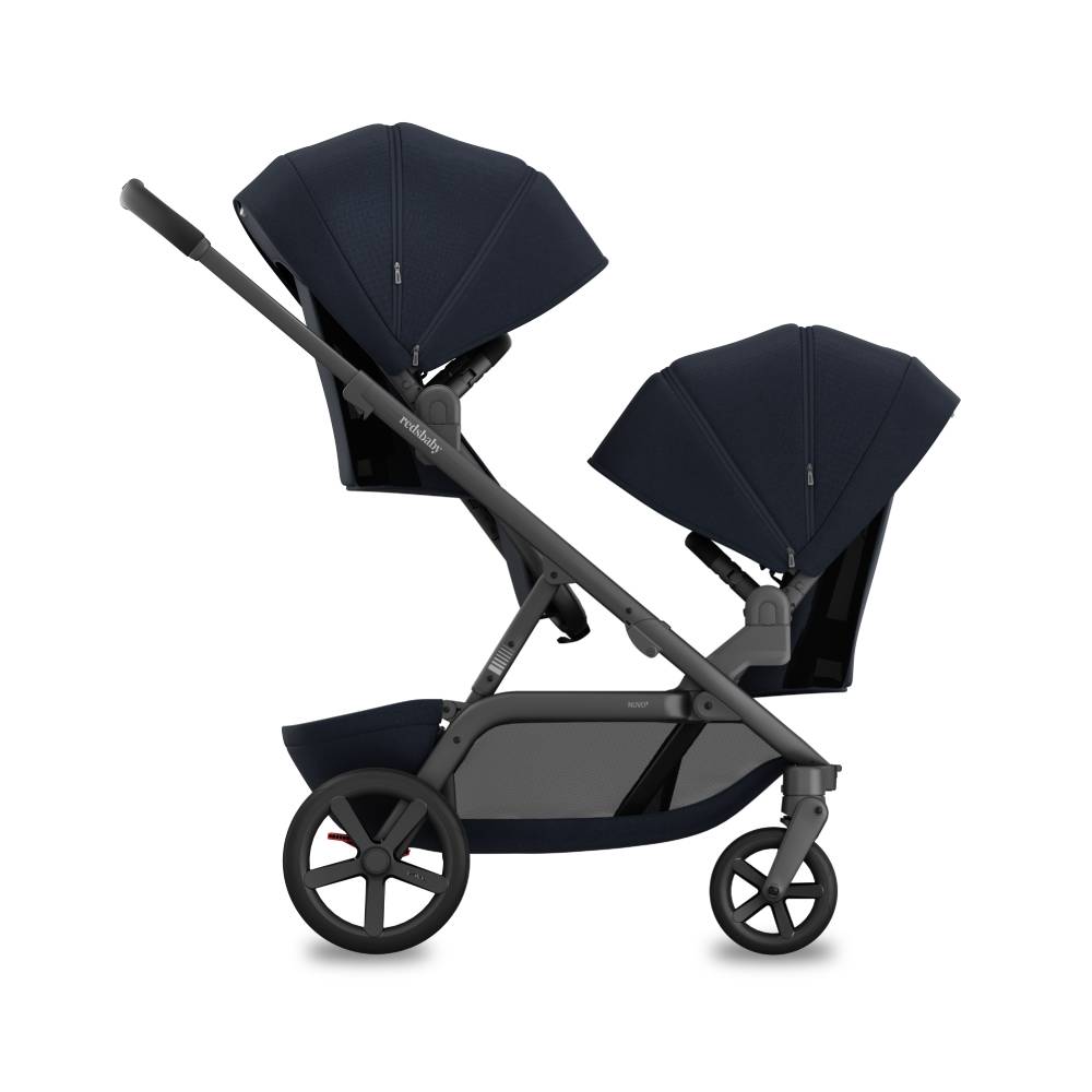 REDSBABY NUVO 2 Twin dječja kolica za blizance 2u1, Midnight Blue