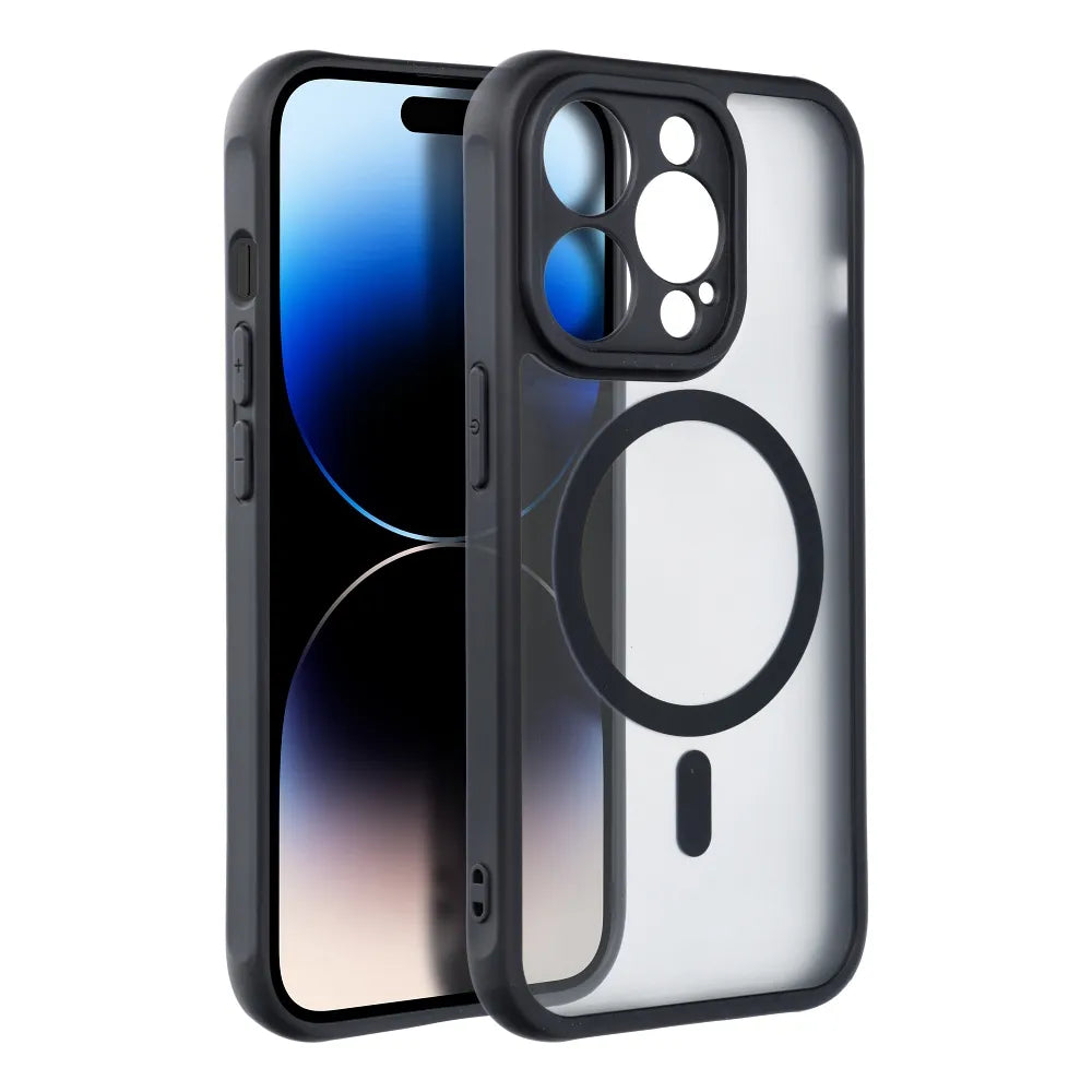 Full Matte Mag Cover maska kompatibilna s MagSafe za iPhone 12 Pro crna