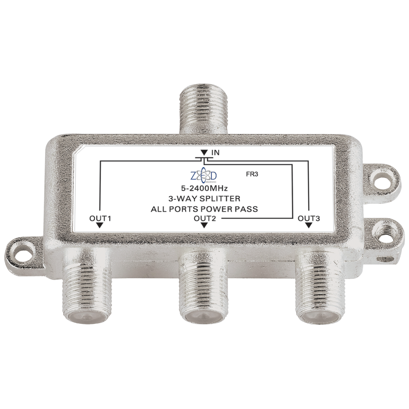 ZED electronic Antenski razdjelnik 1 ulaz - 3 izlaza, 5-2400MHz - FR3