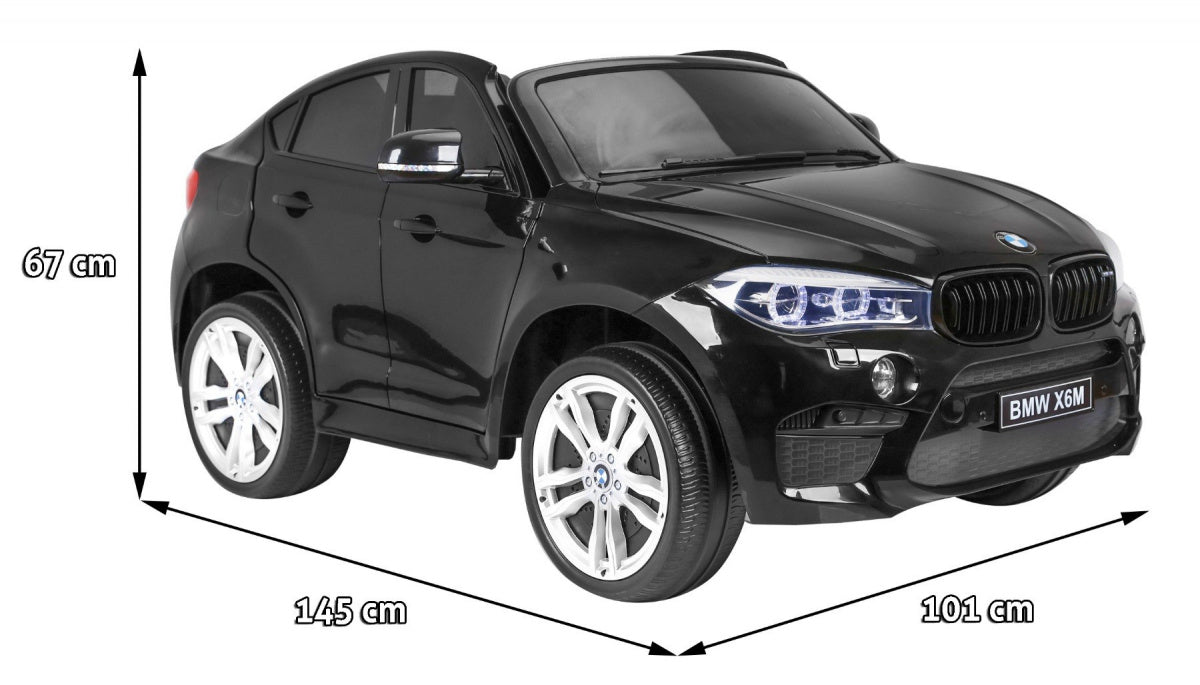 Licencirani auto na akumulator BMW X6 XXL - dvosjed - crni