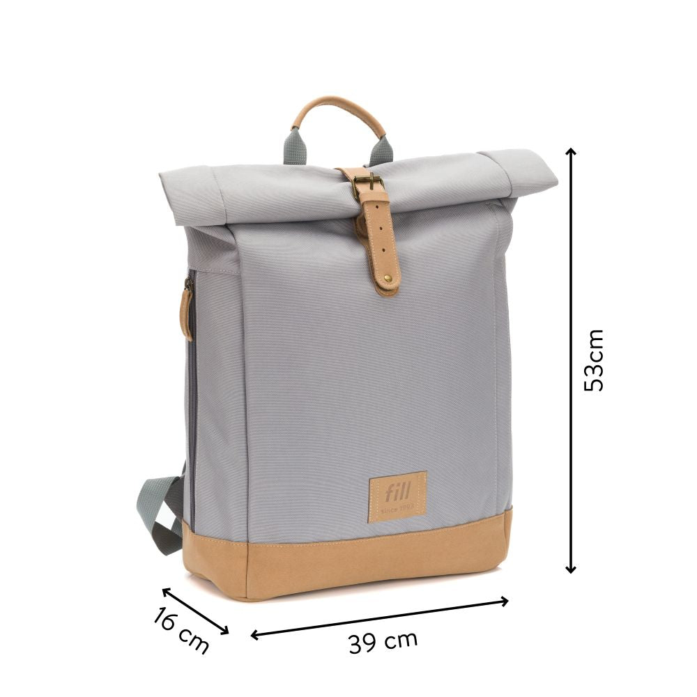 Fillikid torba/ruksak za mamu Rolltop Berlin, stone grey
