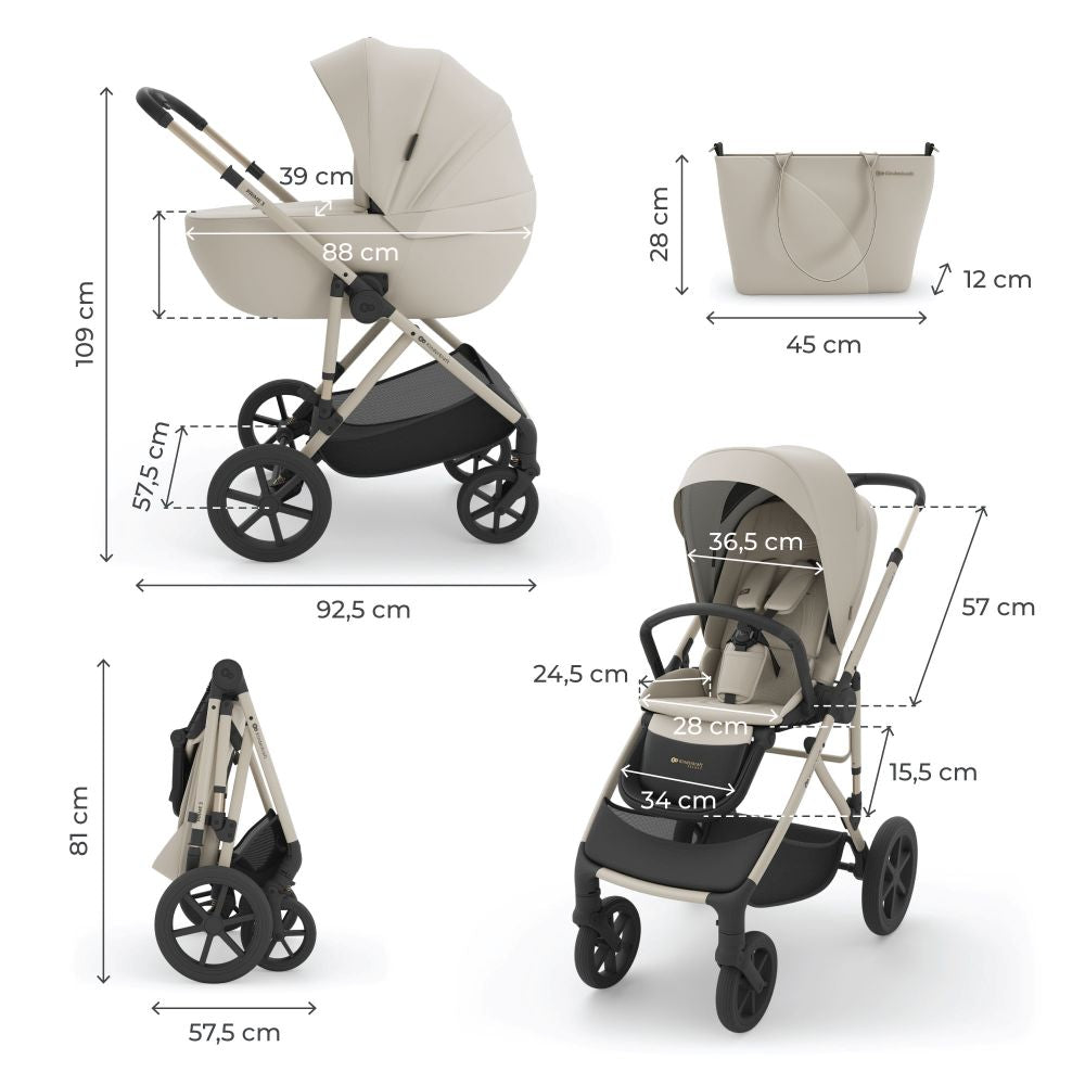 Kinderkraft Kolica Prime 3 3u1, Beige