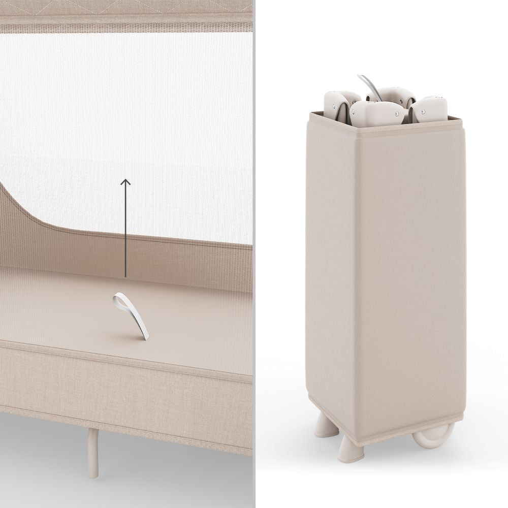 Kinderkraft Putni krevetić LEODY UP, Beige s dodacima