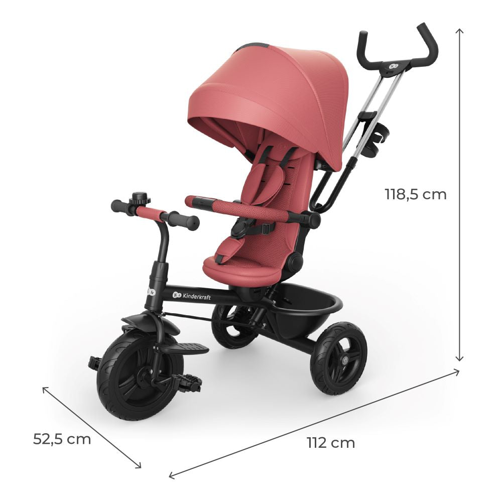 Kinderkraft Tricikl Aston 2 Plus, Pink