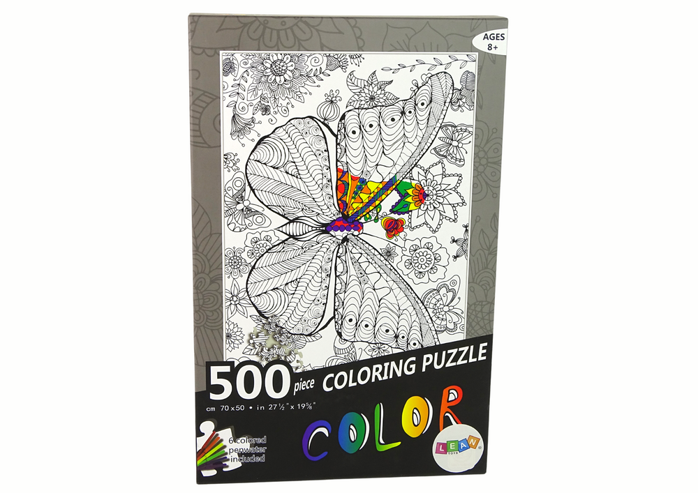 Puzzles to colour 500 Elements Butterfly