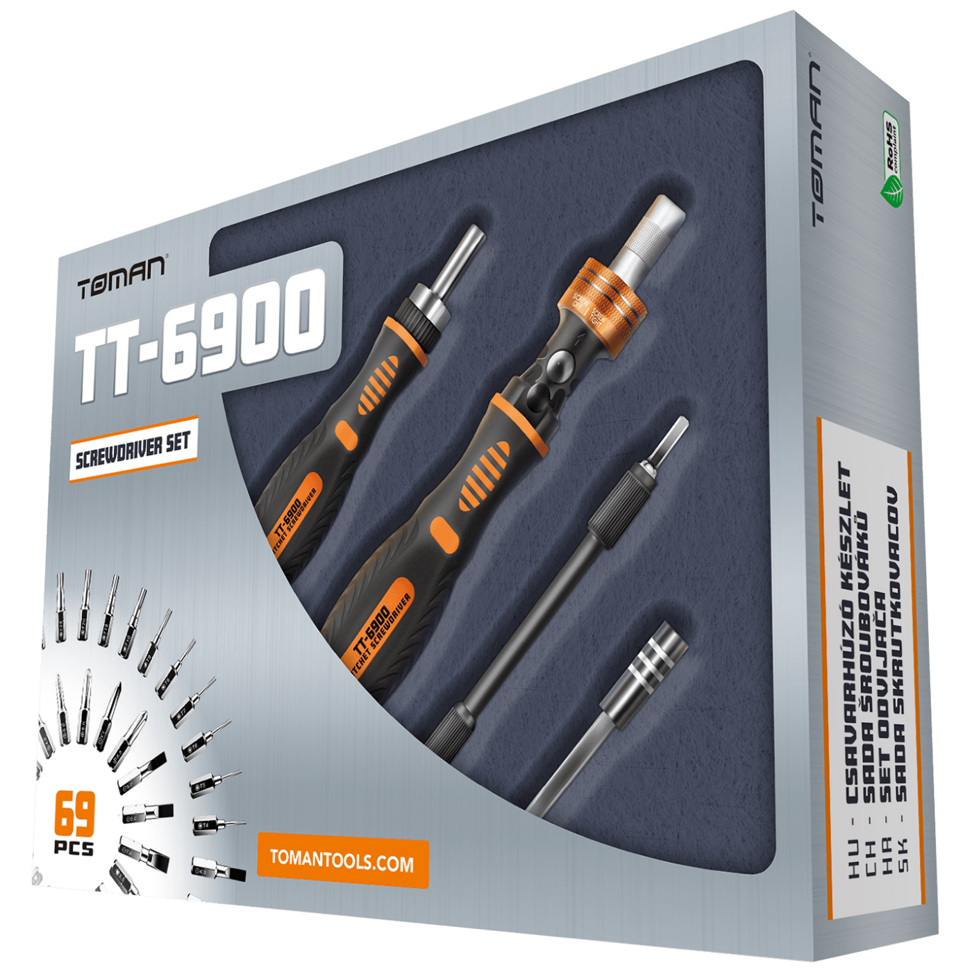 Toman Set alata, profesionalni komplet, 69 kom - TT-6900