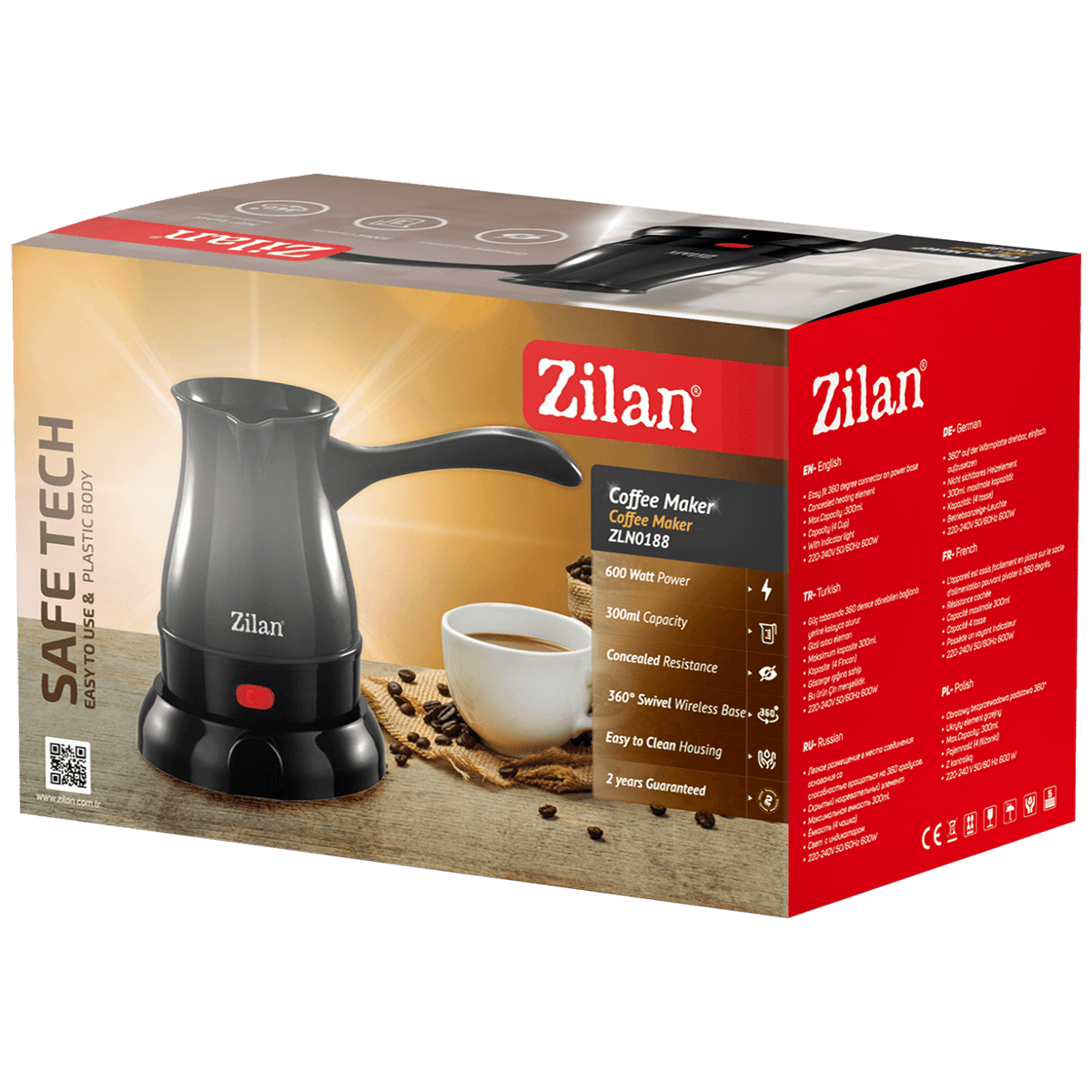 Zilan Kuhalo za kavu, 600 W, 0,3 lit., crna - ZLN0188 BK