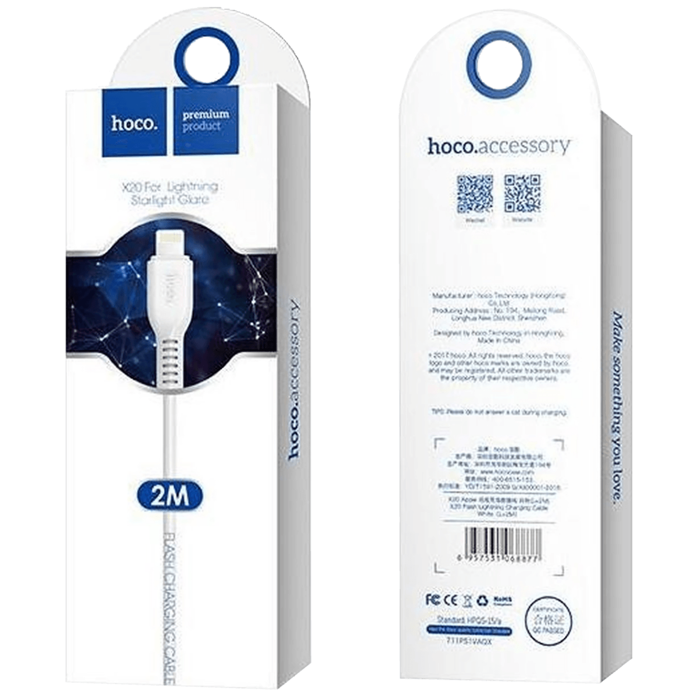 hoco. USB kabel za iPhone , Lightning kabel, dužina 2 met. - X20 Flash Lightning