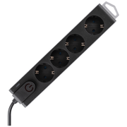 home Produžni kabel sa zaštitom, 4 utičnica, 1.5 mm², 3 met - NVT 4K-3/BK