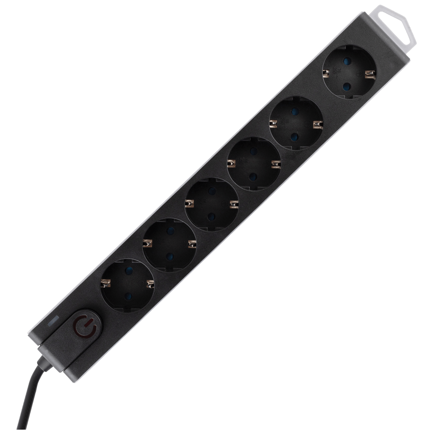 home Produžni kabel sa zaštitom, 6 utičnica, 1.0 mm², 1.5 met - NVT 6K/BK