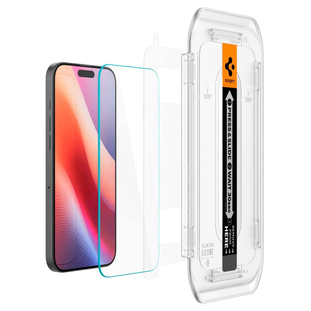 Spigen - Glas.tR EZ-FIT (2 kom) kaljeno staklo AGL07928 za iPhone 16 Pro/ iPhone 17/ iPhone 17 Pro -clear