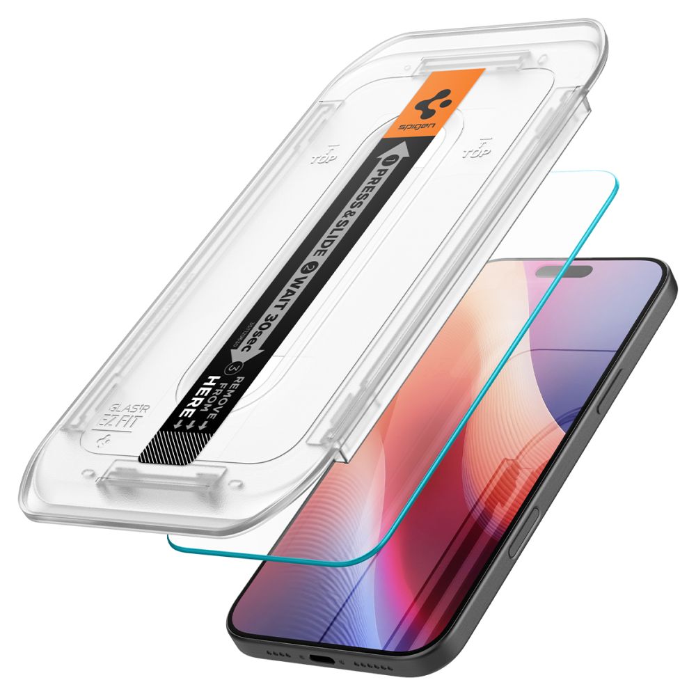 Spigen - Glas.tR EZ-FIT (2 kom) kaljeno staklo AGL07928 za iPhone 16 Pro/ iPhone 17/ iPhone 17 Pro -clear