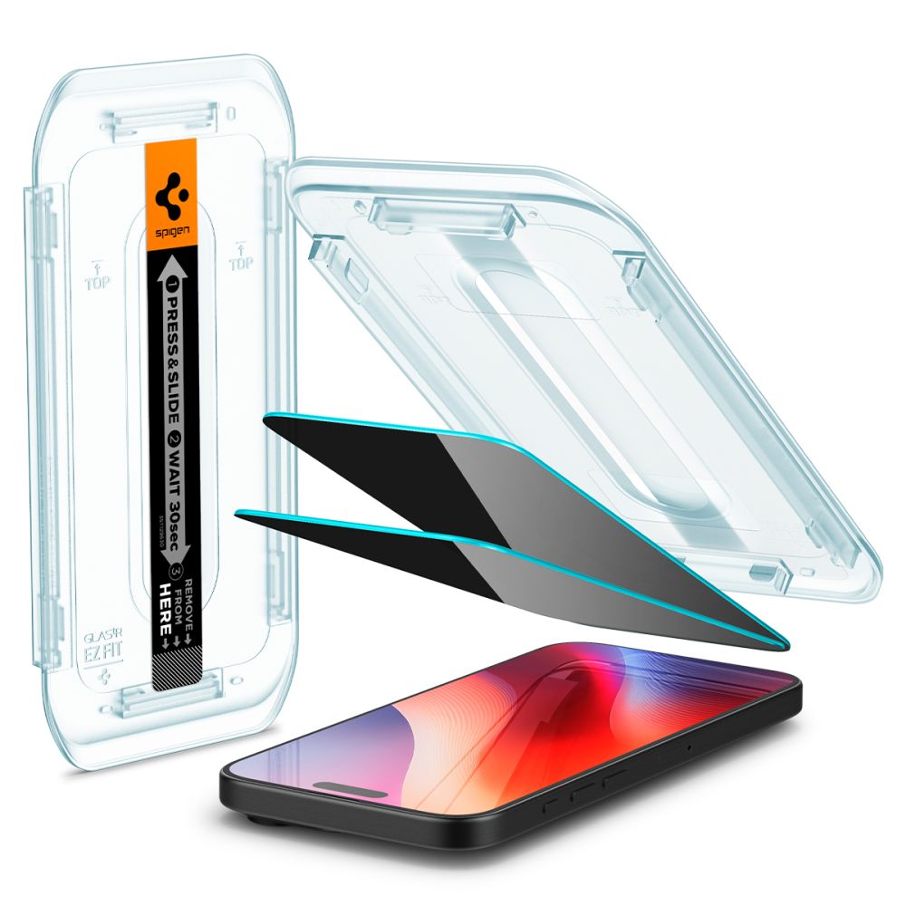 Spigen - Glas.tR EZ-FIT (2 kom) AGL07929 kaljeno staklo za iPhone 16 Pro - Privacy