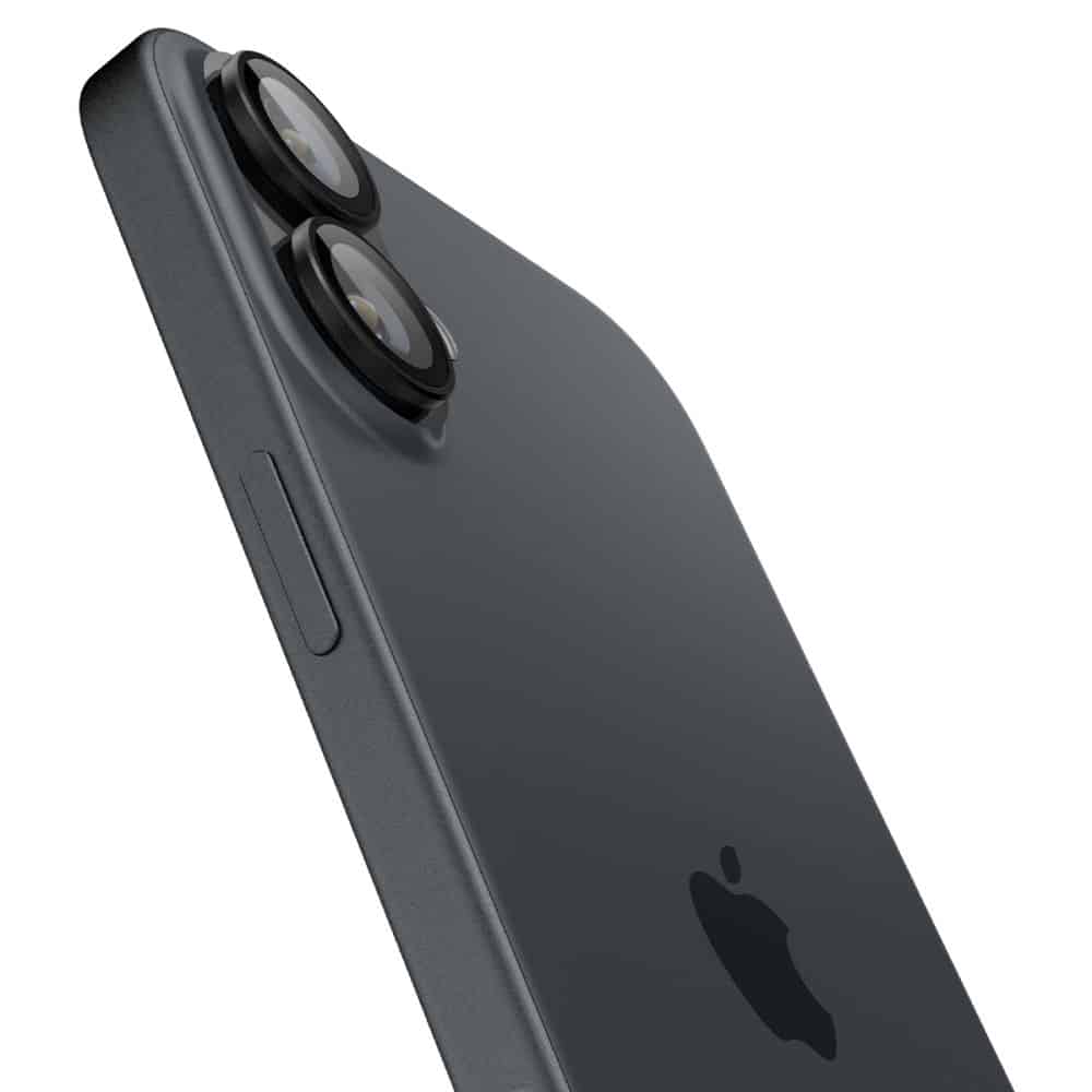 Spigen Glass tR EZ Fit Optik Pro staklo za kameru 2 kom AGL07921 za iPhone 16 / 16 Plus - crno