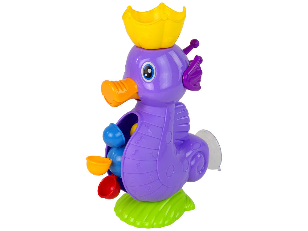 Igračka za kupanje Seahorse Waterfall - morski konjić - ljubičasti