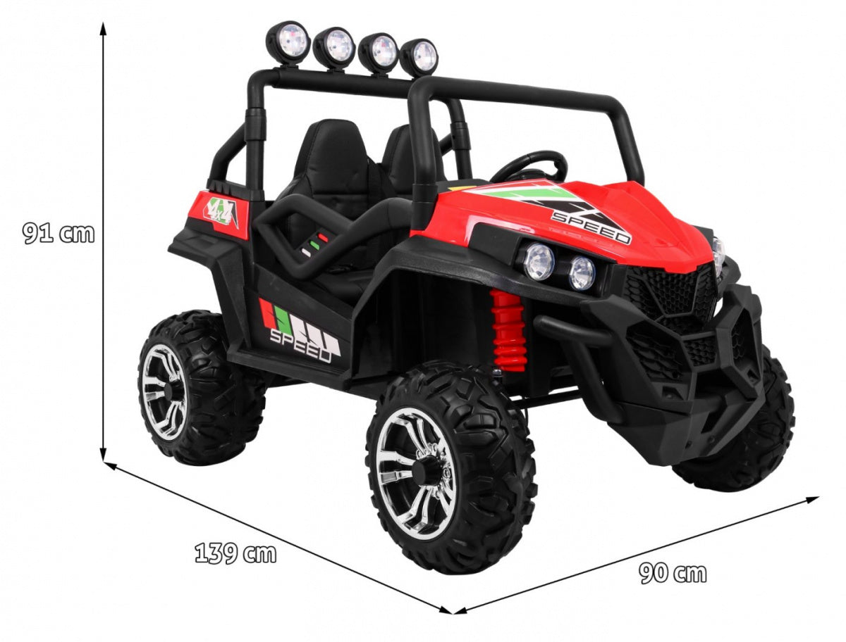 Buggy na akumulator Grand 4x4 LIFT - dvosjed - crveni