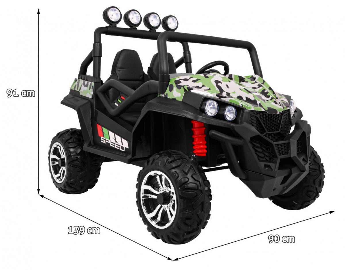 Buggy na akumulator Grand 4x4 LIFT - dvosjed - moro