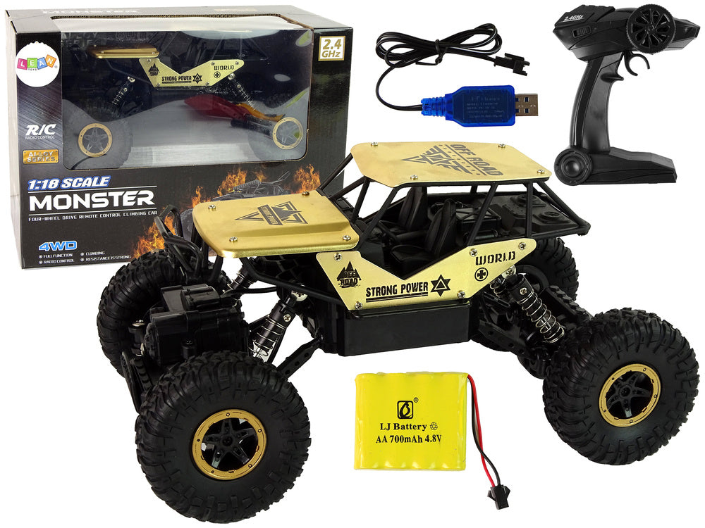 Buggy na daljinsko upravljanje Monster 1:18 - crno/zlatni