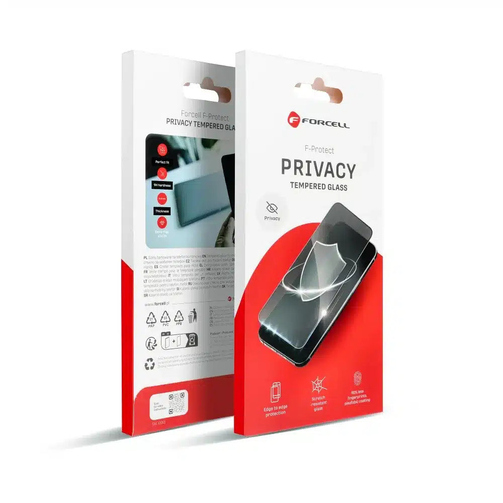 Kaljeno staklo Forcell Privacy Glass Anti-spy za iPhone 16 crno