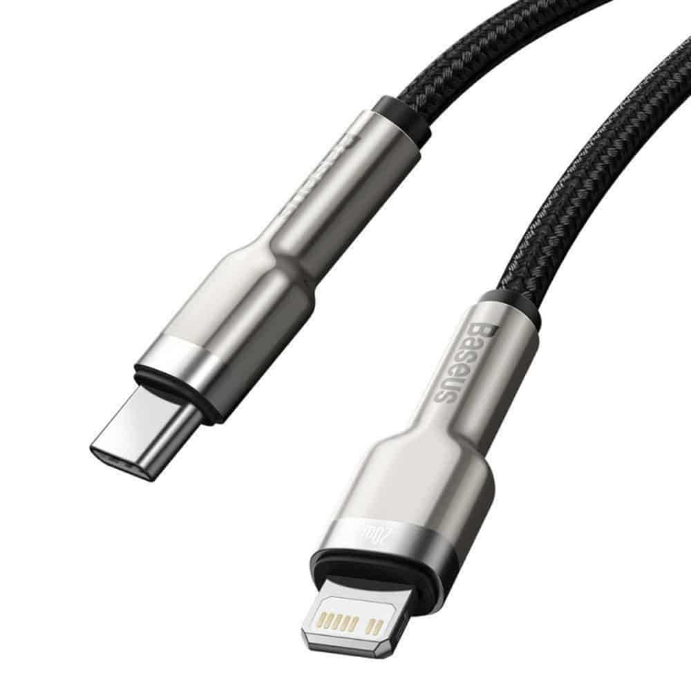 Baseus - Data Cable Cafule Series Metal (CATLJK-B01) - Type-C to Lightning, 20W, 2m