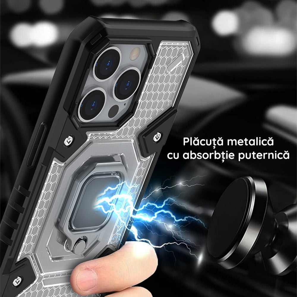 Techsuit - Honeycomb Armor maska za Samsung Galaxy A52 4G / A52 5G / A52s 5G - crna