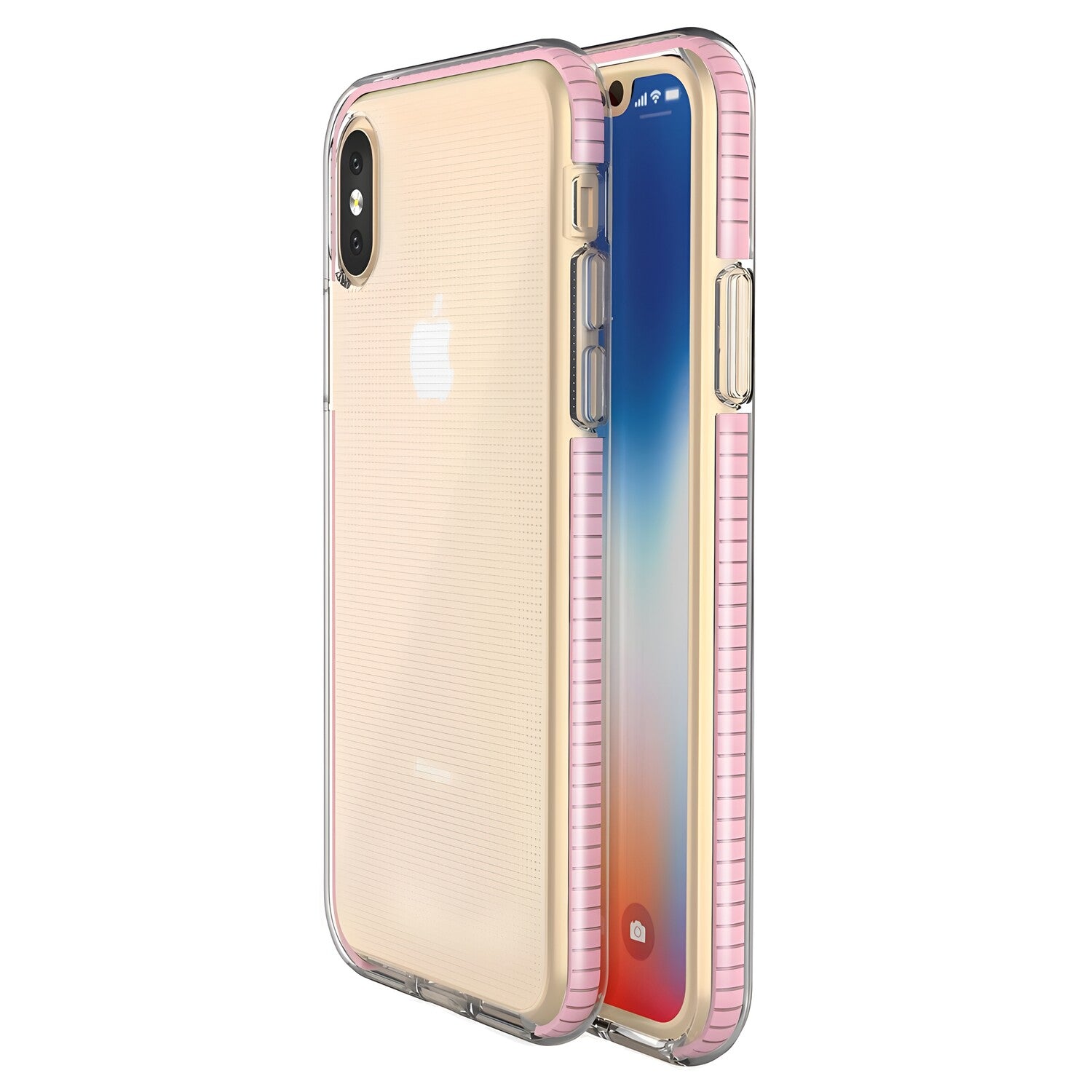 Futrola Spring clear TPU za Apple iPhone XS/iPhone X - Svijetlo roza KP8665