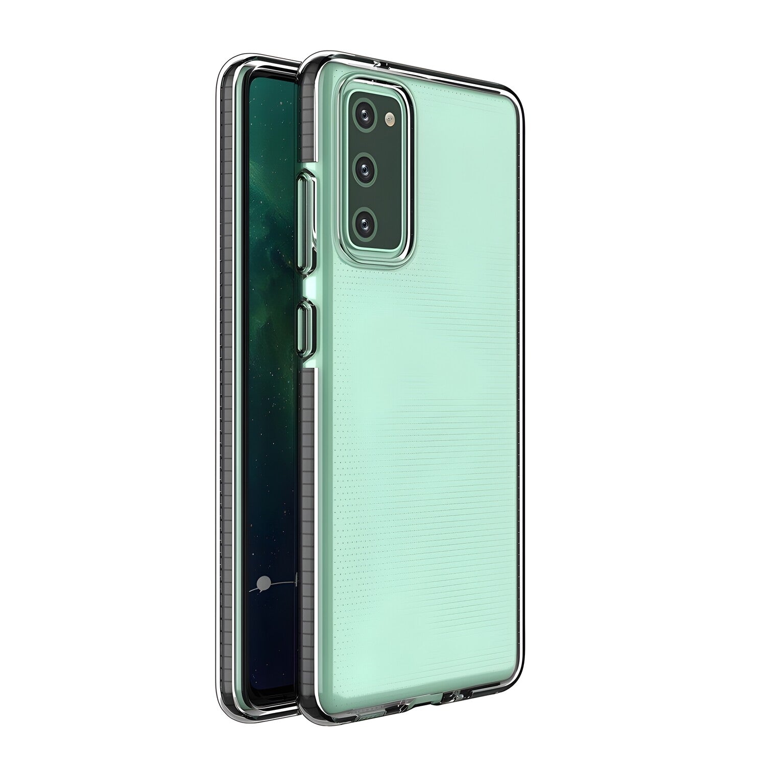 Futrola Spring clear TPU za Samsung Galaxy A72 5G - Crna KP8762