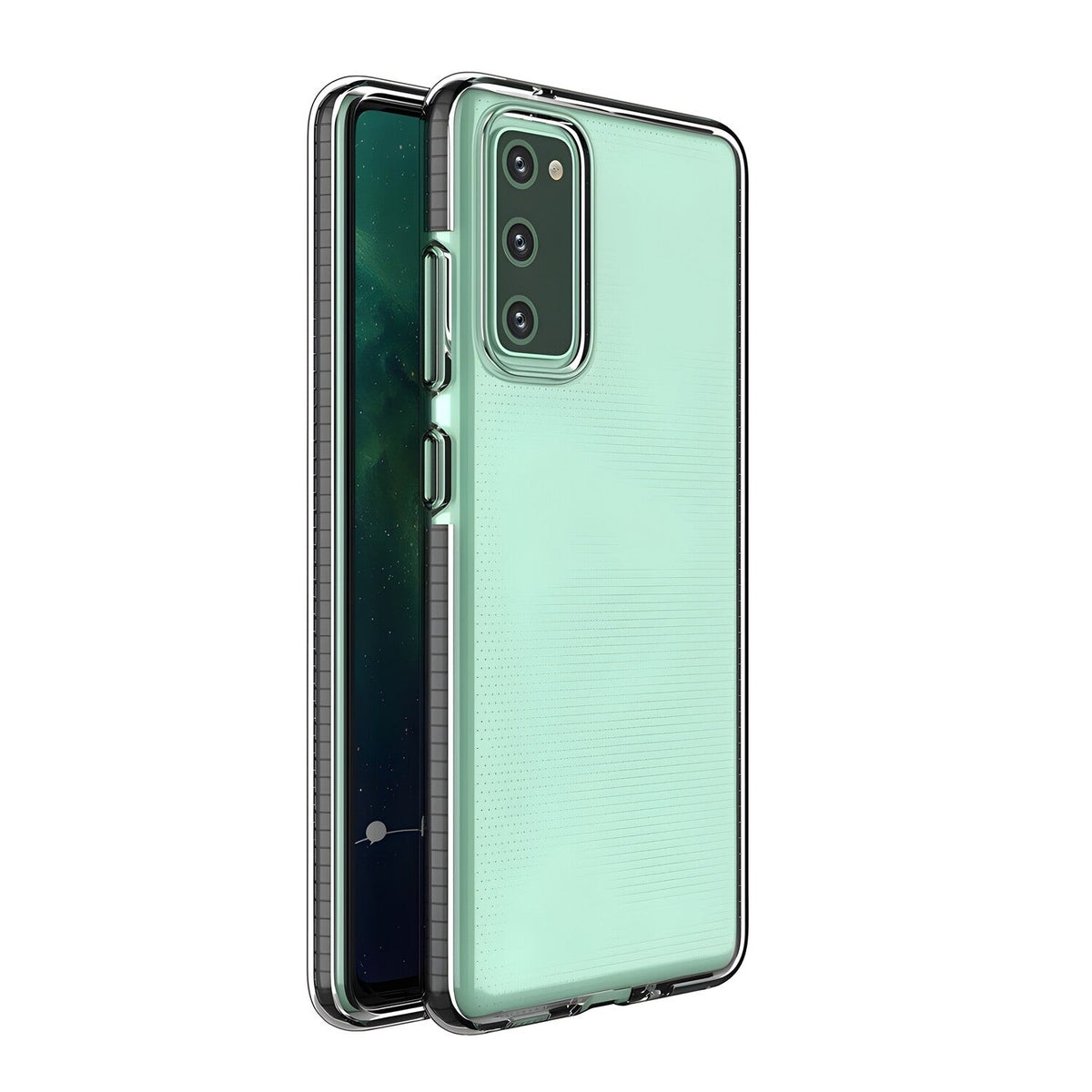 Futrola Spring clear TPU za Samsung Galaxy A72 4G - Crna