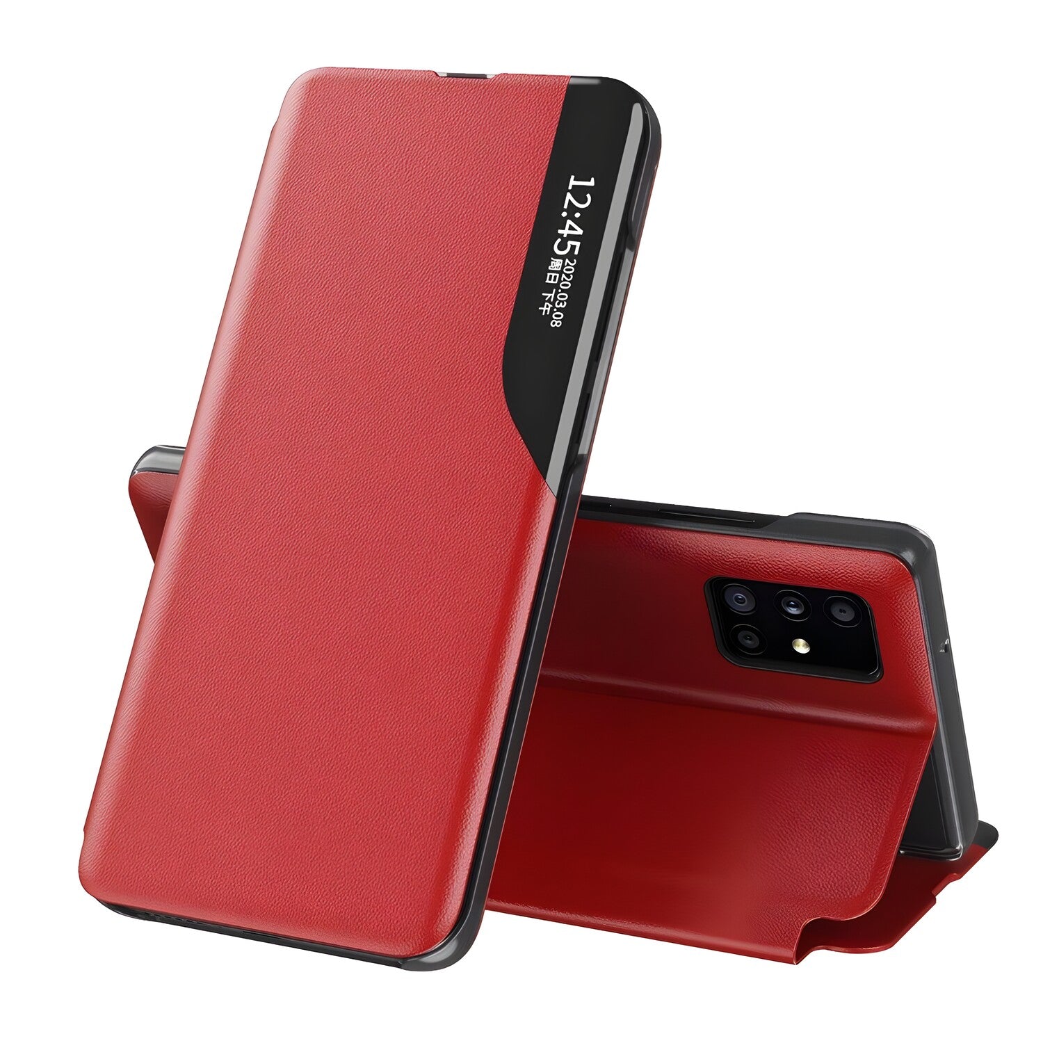 Elegantna knjižna futrola View Case za Huawei P40 Pro - Crvena KP9694