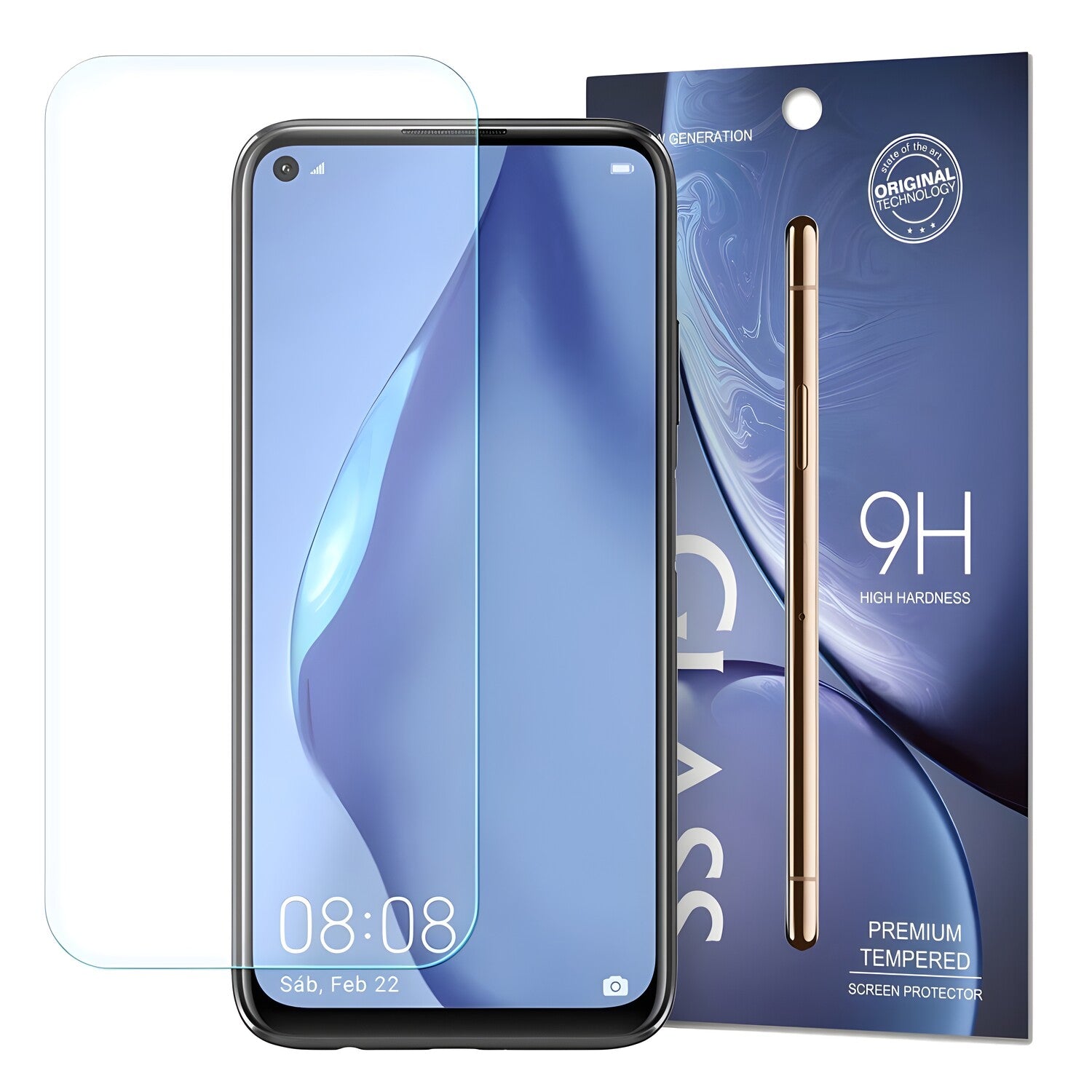 Kaljeno staklo 9H za Huawei P40 Lite/Nova 7i/Nova 6 SE - Prozirna KP9752