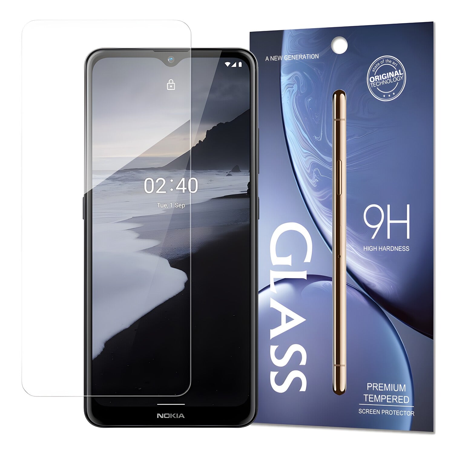 Kaljeno staklo 9H za Nokia 2.4 - Prozirna KP9779