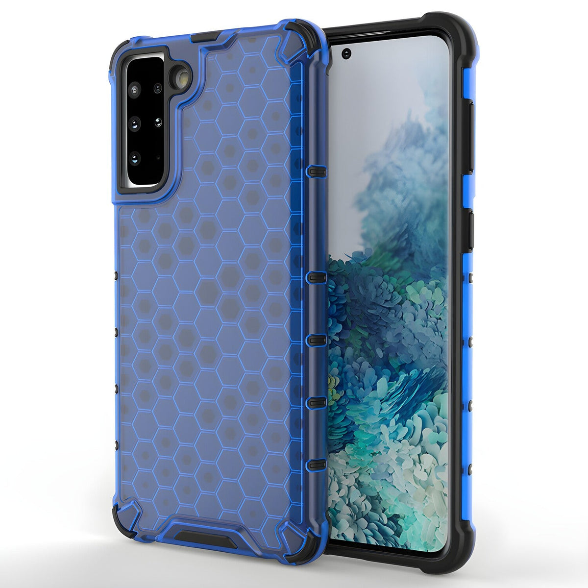 Honeycomb pancirna futrola sa silikonskim okvirom za Samsung Galaxy S21 Plus 5G/Galaxy S30 Plus - Plava