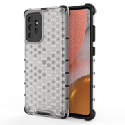 Honeycomb pancirna futrola sa silikonskim okvirom za Samsung Galaxy A72 4G - Prozirna KP10260