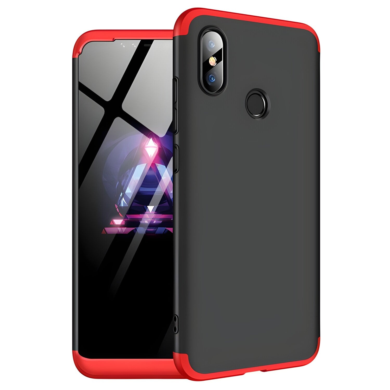 Zaštitna futrola GKK 360 - Prednji i stražnji poklopac cijelog mobitela za Xiaomi Mi 8 SE - Crna/Crvena KP13628