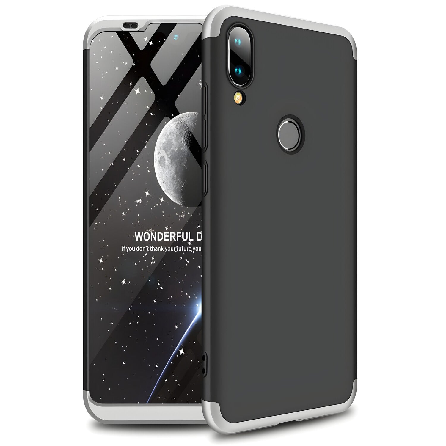 Zaštitna futrola GKK 360 - Prednji i stražnji poklopac cijelog mobitela za Xiaomi Mi Play - Srebrna KP13677