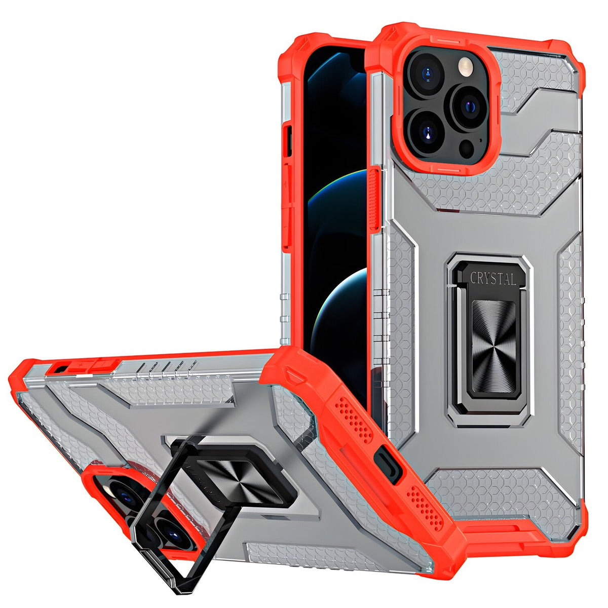 Futrola Crystal Ring Case za Apple iPhone 13 Pro Max - Crvena