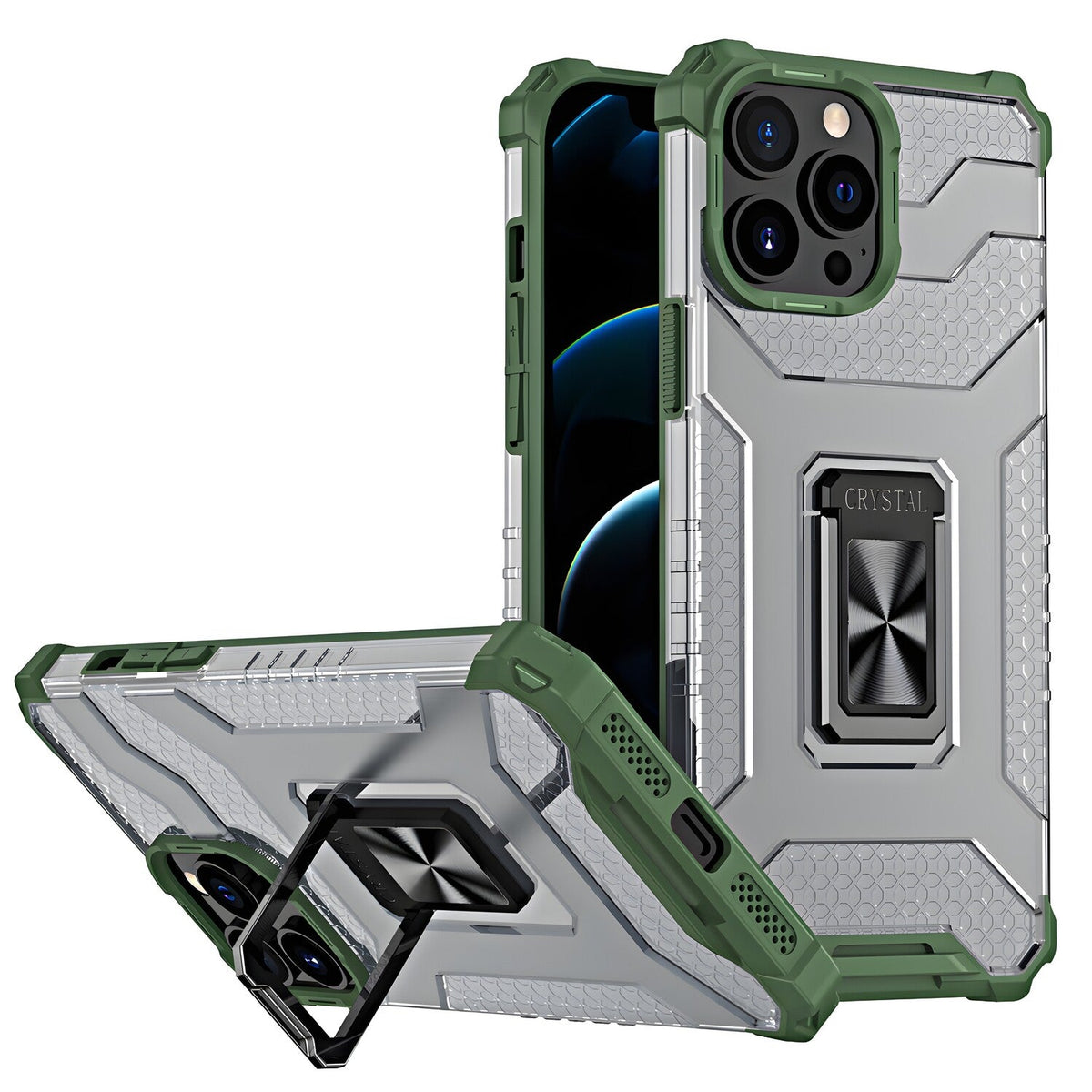Futrola Crystal Ring Case za Apple iPhone 13 Pro Max - Zelena