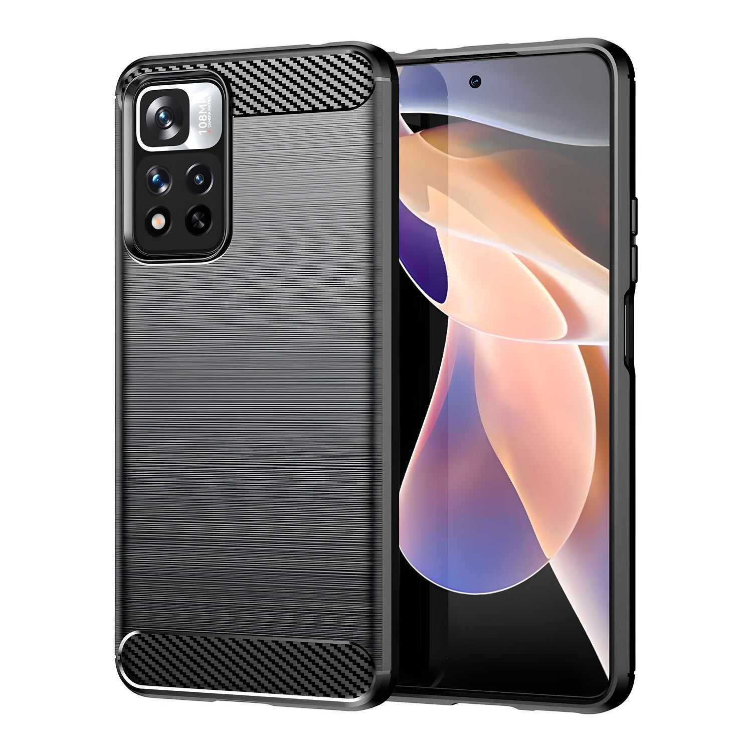 Futrola Carbon Shield TPU za Xiaomi Redmi Note 11 Pro/Poco X4 NFC - Crna KP15279