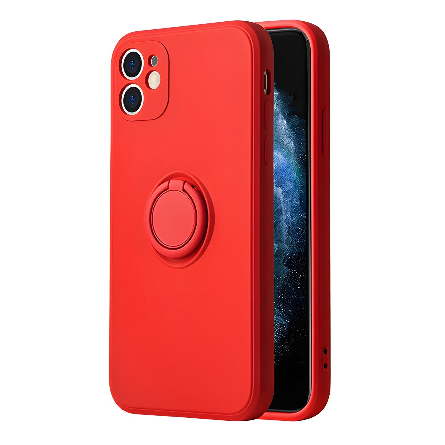 Vennus Silikonska futrola s prstenom za Samsung Galaxy S9 Plus - Crvena KP18145